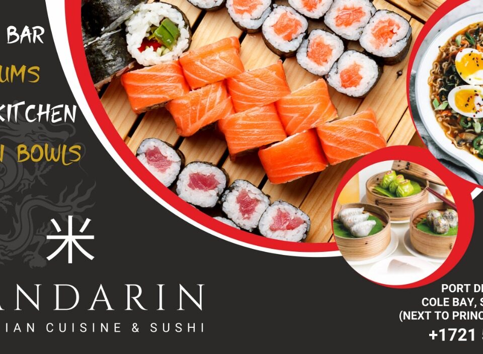 sushi mandarin restaurant flyer